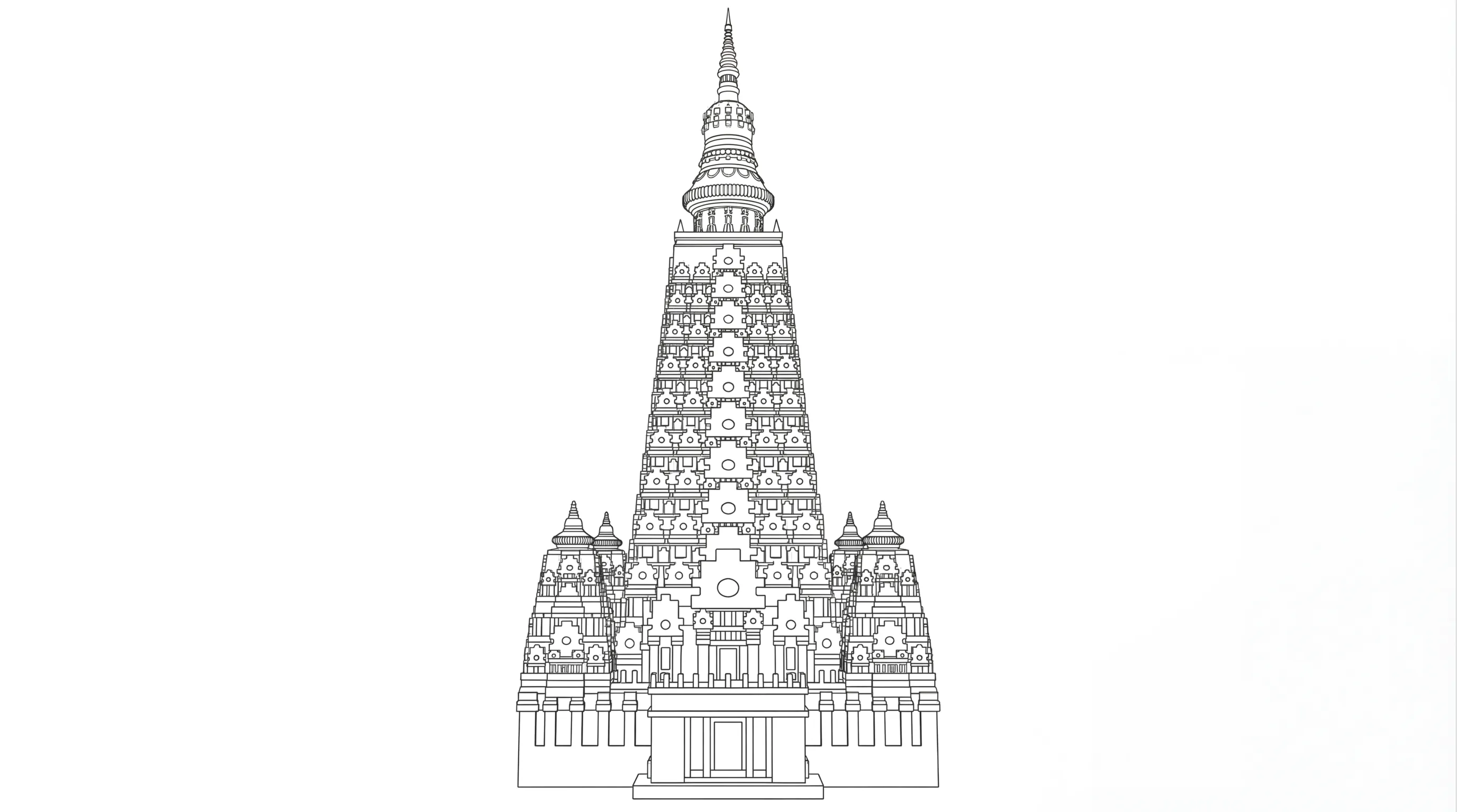 摩訶菩提寺建築圖